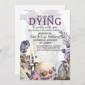 uitnodiging van de Halloween-partij (Voorkant / Achterkant)