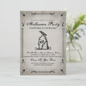 uitnodiging van de Halloween-partij (Staand voorkant)