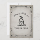 uitnodiging van de Halloween-partij (Achterkant)