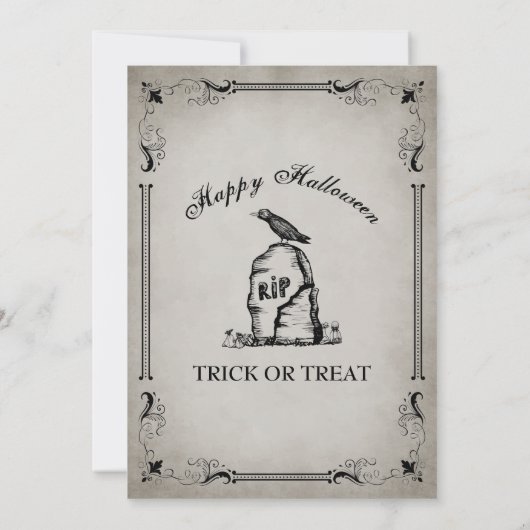 uitnodiging van de Halloween-partij (Achterkant)