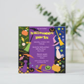 Uitnodiging van de Halloween-partij 0001 (Staand voorkant)