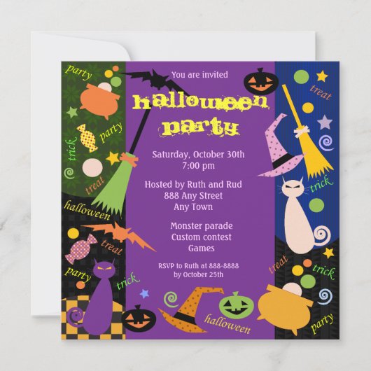 Uitnodiging van de Halloween-partij 0001 (Voorkant)