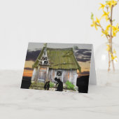 Uitnodiging van de Halloween Partij. Kaart (Gele Bloem)