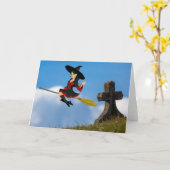 Uitnodiging van de Halloween Partij. Kaart (Gele Bloem)