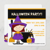 Uitnodiging van de Halloween-partij van het Kind v (Voorkant / Achterkant)