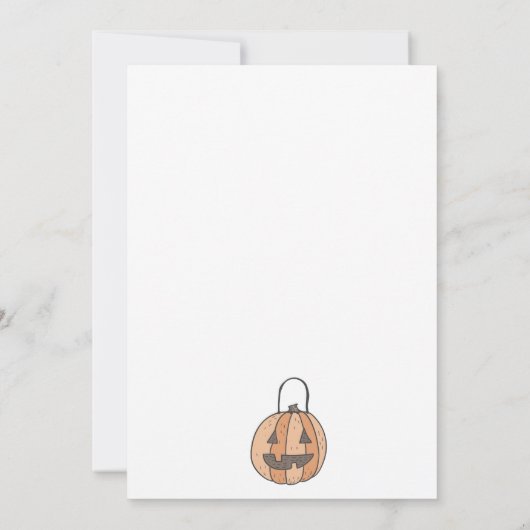 Uitnodiging van de Halloween-partij van Witch Kind (Achterkant)