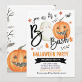 uitnodiging van de Halloween Party, Boo Bash Invit (Voorkant / Achterkant)