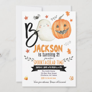 uitnodiging van de Halloween-verjaardagspartij, Bo
