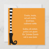 Uitnodiging van de Halloween Witch Party (Voorkant)