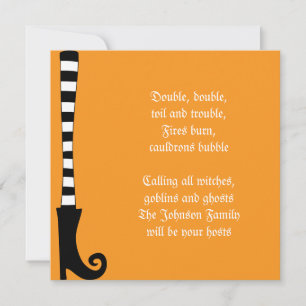 Uitnodiging van de Halloween Witch Party