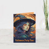 Uitnodiging van de Halloween Witch Party (Voorkant)