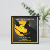 Uitnodiging van de Halloween Wyed Witch Party (Staand voorkant)