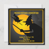 Uitnodiging van de Halloween Wyed Witch Party (Voorkant)