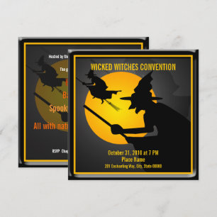 Uitnodiging van de Halloween Wyed Witch Party