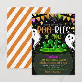 Uitnodiging van de Hallowen Party van kind (Voorkant / Achterkant)