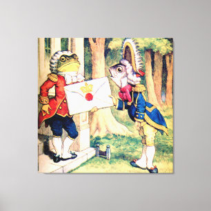 Uitnodiging van de hartenkoningin canvas afdruk