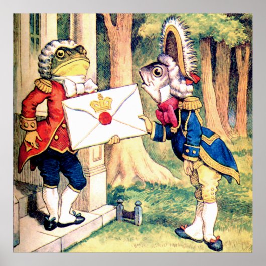 Uitnodiging van de hartenkoningin in Wonderland Poster (Voorkant)