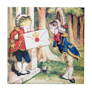 Uitnodiging van de hartenkoningin in Wonderland Tegeltje