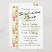 Uitnodiging van de Hawaiian Luau Graduation Party (Voorkant / Achterkant)