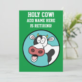 Uitnodiging van de Heilige Koeienpartij Cartoon (Staand voorkant)