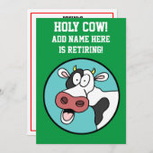 Uitnodiging van de Heilige Koeienpartij Cartoon (Voorkant / Achterkant)