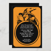 Uitnodiging van de heks Crystal Ball Halloween Par (Voorkant / Achterkant)