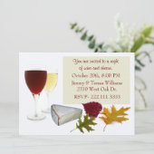 Uitnodiging van de herfst- en kaaspartij (Staand voorkant)