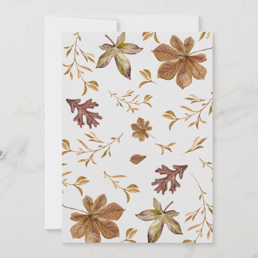 Uitnodiging van de herfst in Love Party (Achterkant)