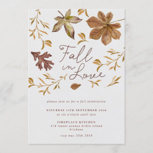 Uitnodiging van de herfst in Love Party