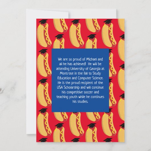 Uitnodiging van de Hete Dog GraduPartij (Achterkant)