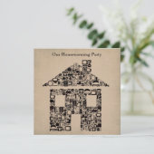 Uitnodiging van de House Home Housewarming Moving  (Staand voorkant)