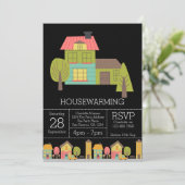 Uitnodiging van de House Warming Party (Staand voorkant)