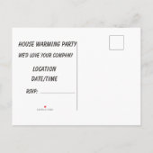 Uitnodiging van de House Warming Party (Achterkant)