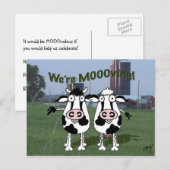 Uitnodiging van de Housewarming Party. Briefkaart (Voorkant / Achterkant)