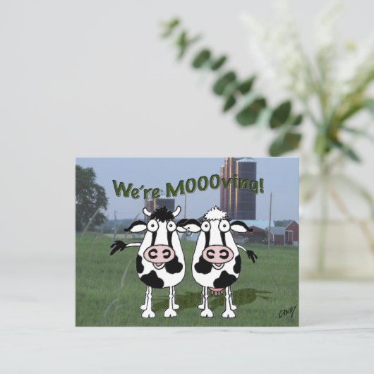 Uitnodiging van de Housewarming Party. Briefkaart (Staand voorkant)