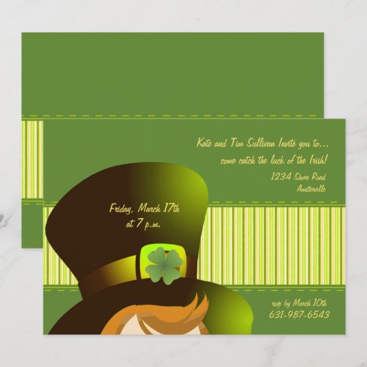 Uitnodiging van de Ierse Pet (Voorkant / Achterkant)