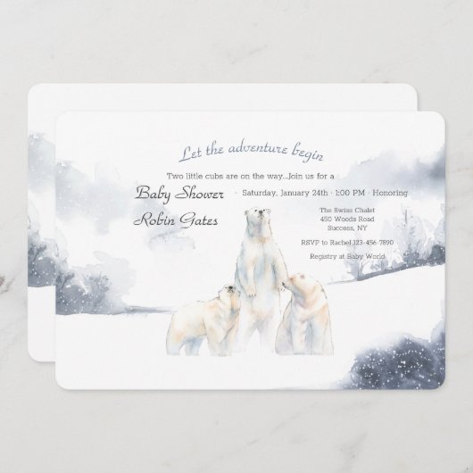 Uitnodiging van de ijsberen (Voorkant / Achterkant)