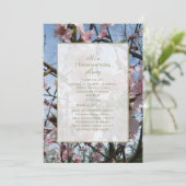 Uitnodiging van de Indische Peach Blossom Party (Staand voorkant)