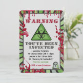 Uitnodiging van de Infectiepartij Zombie (Staand voorkant)