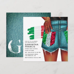 Uitnodiging van de Italiaanse Denim Girl Graduatio