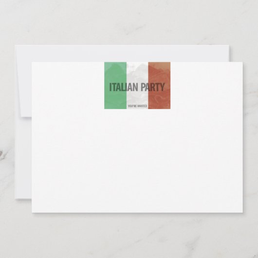 uitnodiging van de italiaanse partij (Achterkant)