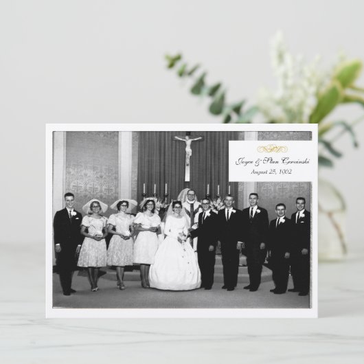  uitnodiging van de Jubileum (Staand voorkant)