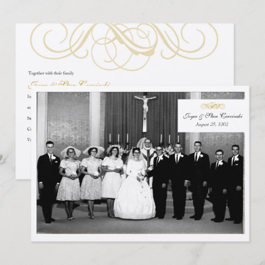  uitnodiging van de Jubileum (Voorkant / Achterkant)