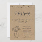 Uitnodiging van de Jubileum | Rustic Kraft Paper (Voorkant)