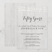 Uitnodiging van de Jubileum | Rustic Romantic (Voorkant / Achterkant)