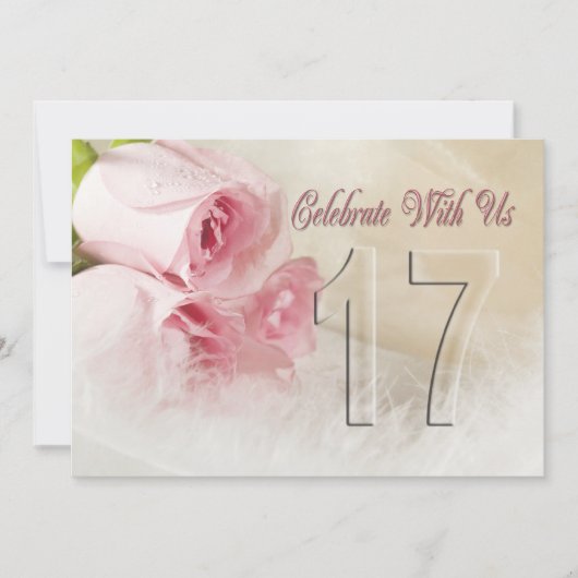 uitnodiging van de Jubileum voor 17 jaar (Voorkant)