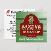 Uitnodiging van de Kerstman Workshop (Voorkant / Achterkant)