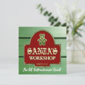 Uitnodiging van de Kerstman Workshop (Staand voorkant)