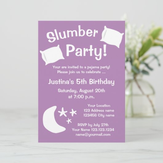 uitnodiging van de kind om de slapende partij paja (Staand voorkant)