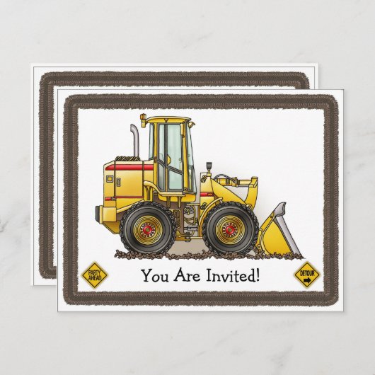 Uitnodiging van de Kinder Partij van de Lader (Voorkant / Achterkant)